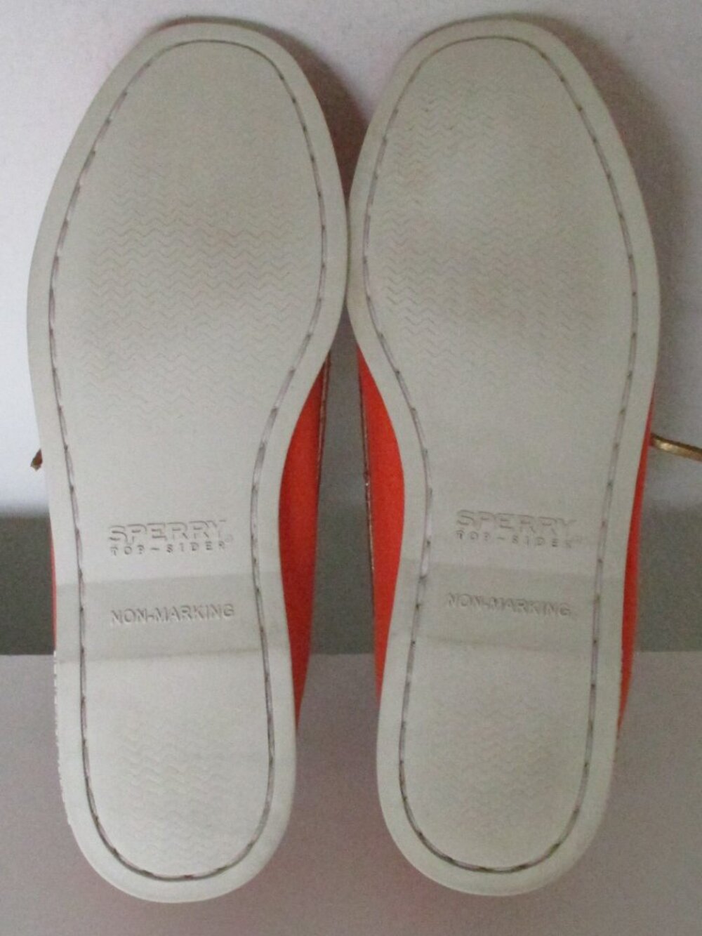 Milly for Sperry Top-Sider Womens Orange Canvas Moccasin Boat Shoe NWOB - 7.5M - Picture 8 of 8